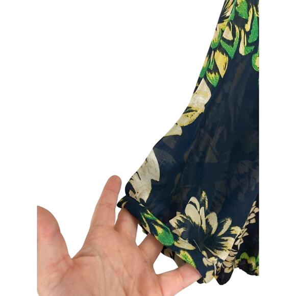 Banana Republic Floral Long Sleeve Bohemian Minimalist Coastal Grandma Blouse - Picture 3 of 8